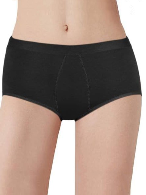 

CareDone Women Black Reusable Leak-Proof Absorbent Protection Menstrual Hipster Briefs
