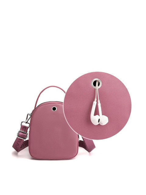 

Diva Dale Pink Structured Sling Bag with Quilted