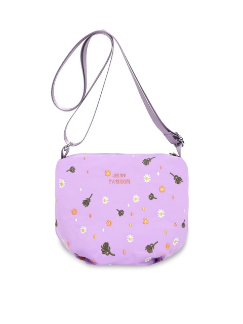 

Diva Dale Lavender Floral Structured Sling Bag