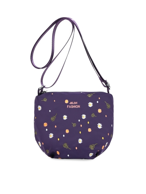 

Diva Dale Women Purple Floral Printed Structured Synthetic Handbag