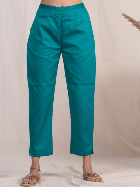 

AKISO Women Teal Trousers