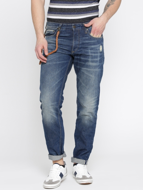 

Jack & Jones Men Blue Comfort Fit Mid-Rise Jeans