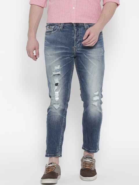 

Jack & Jones Men Blue Relaxed Fit High-Rise Highly Distressed Stretchable Jeans