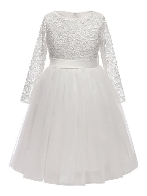 

Samsara Couture Girls White Net Dress