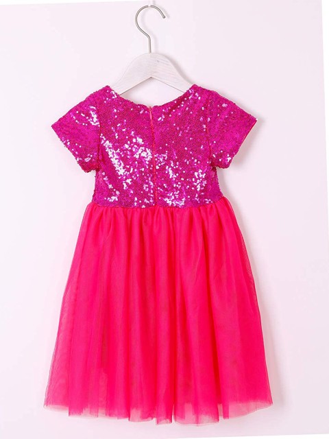 

Samsara Couture Girls Pink Embellished Net Dress