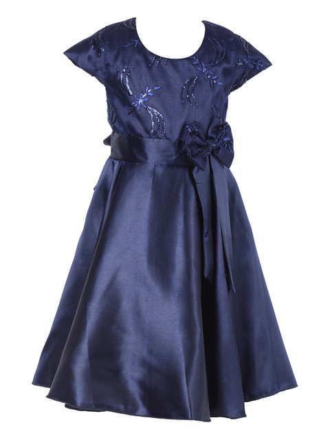 

Samsara Couture Girls Navy Blue Maxi Fit and Flare Party Dress