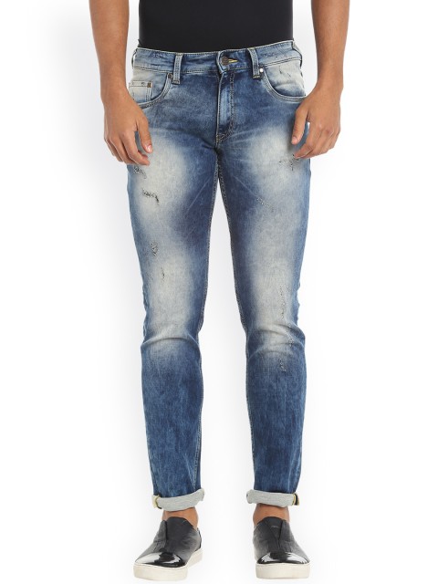 

Jack & Jones Men Blue Slim Fit Low-Rise Mildly Distressed Stretchable Jeans