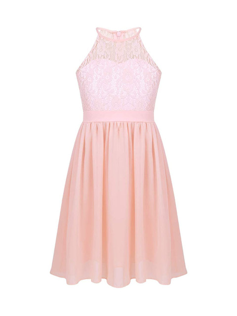 

Samsara Couture Kids Girls Pink Fit And Flare Dress