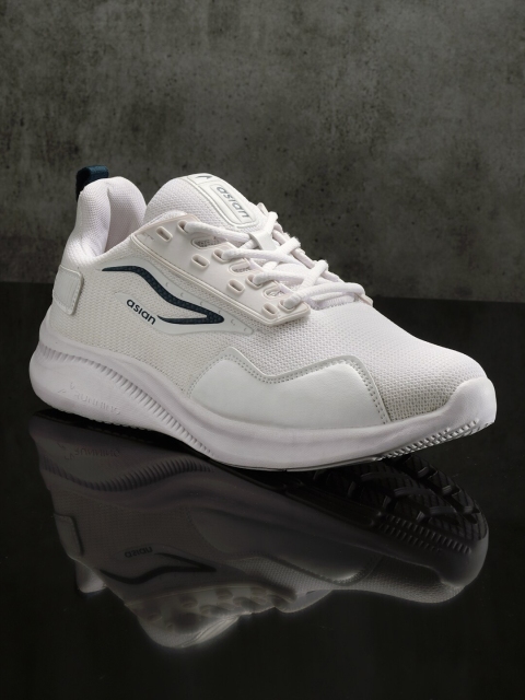 

ASIAN Men White Mesh Running Non-Marking Shoes