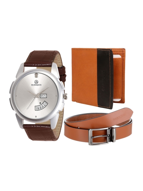 

MARKQUES Men Brown Solid Accessory Gift Set