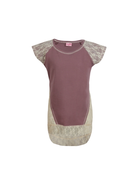 

CUTECUMBER Girls Mauve Solid Top