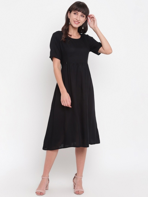 

Aawari Black Feeding A-Line Dress