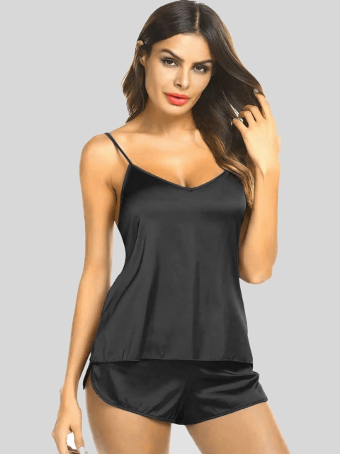 

PHWOAR Women Black Night suit