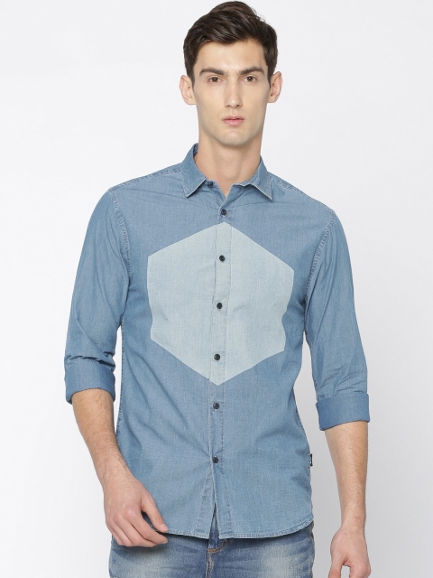 

Jack & Jones Men Blue Slim Fit Printed Casual Shirt