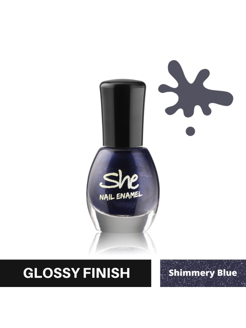 

Archies Blue She Make Up Nail Enamel-306-Shimmery Blue, Grey