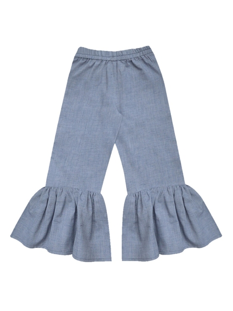 

A T U N Girls Blue Classic Cotton Culottes Trousers