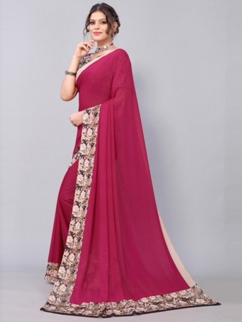 

Yashika Pink & Beige Georgette Saree