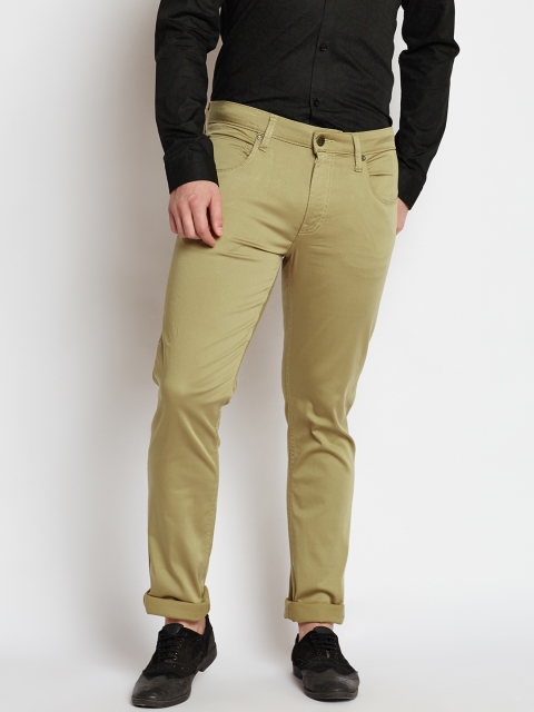 

Jack & Jones Men Beige Slim Fit Solid Trousers