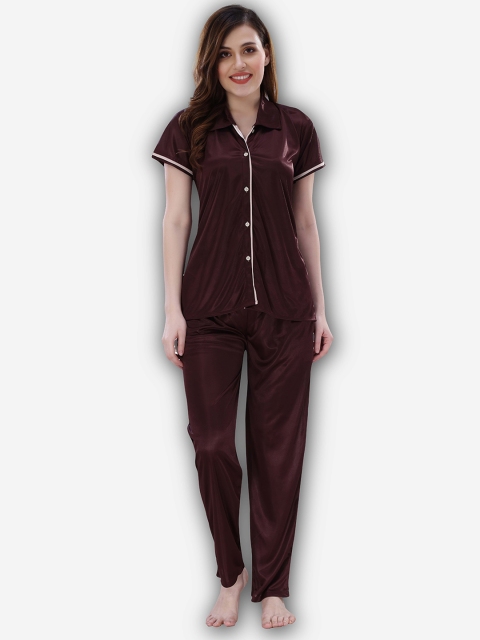 

Romaisa Women Brown & White Night suit