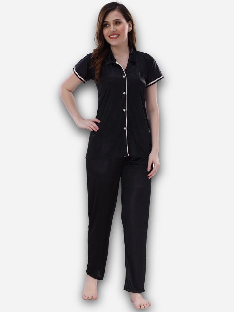 

Romaisa Women Black & White Night suit