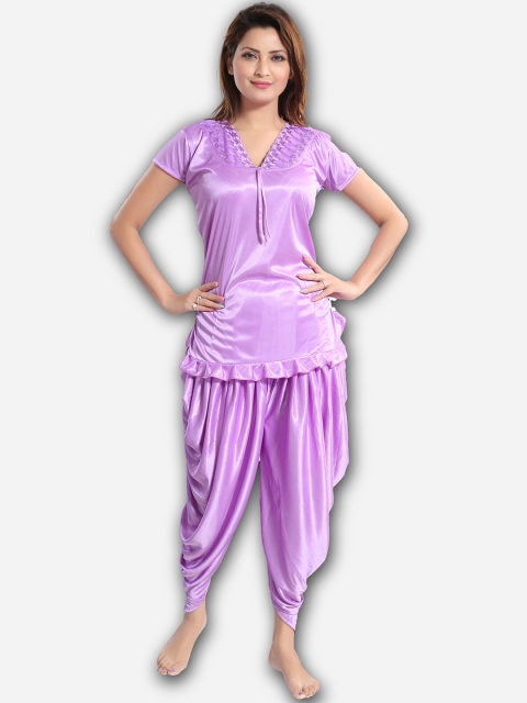 

Romaisa Women Purple Night suit
