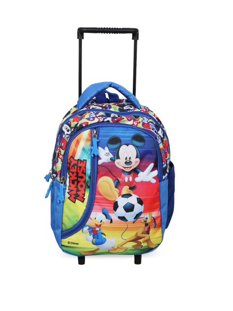

Disney Unisex Kids Blue & Red Graphic School Trolley Backpack