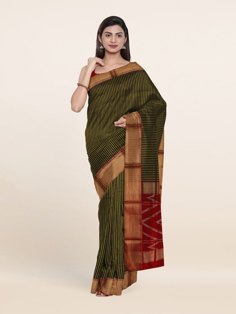 

Pothys Yellow & Green Zari Silk Cotton Saree
