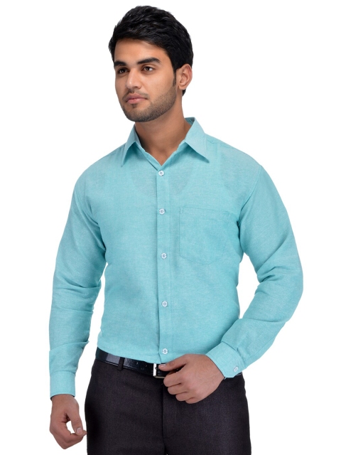 

RIAG Men Blue Solid Formal Shirt