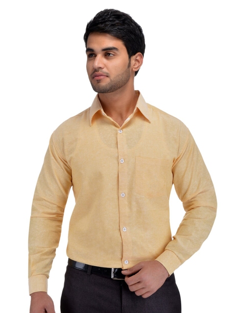 

RIAG Men Beige Solid Formal Shirt