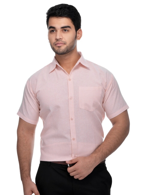

RIAG Men Peach-Coloured Solid Formal Shirt