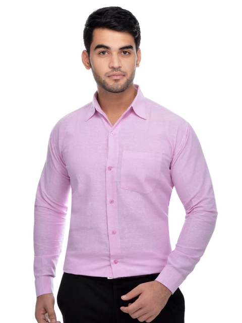 

RIAG Men Pink Solid Formal Shirt