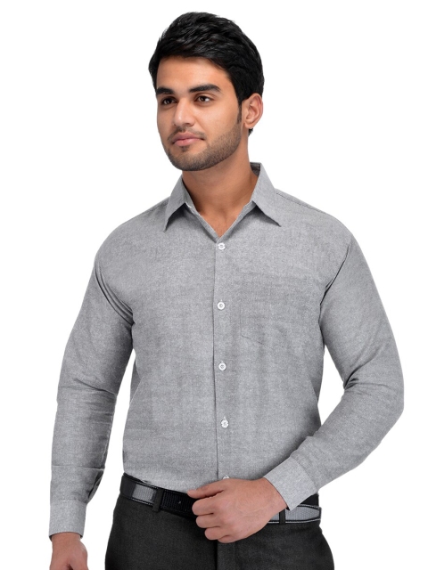 

RIAG Men Grey Solid Formal Shirt