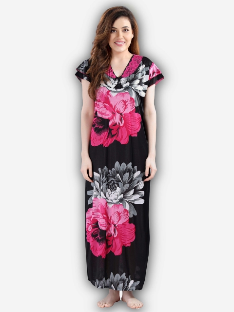 

Romaisa Pink Printed Maxi Nightdress