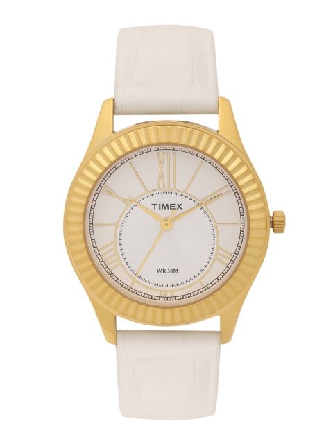 

Timex Women Silver-Toned & Off-White Analogue Watch TW0TL9004