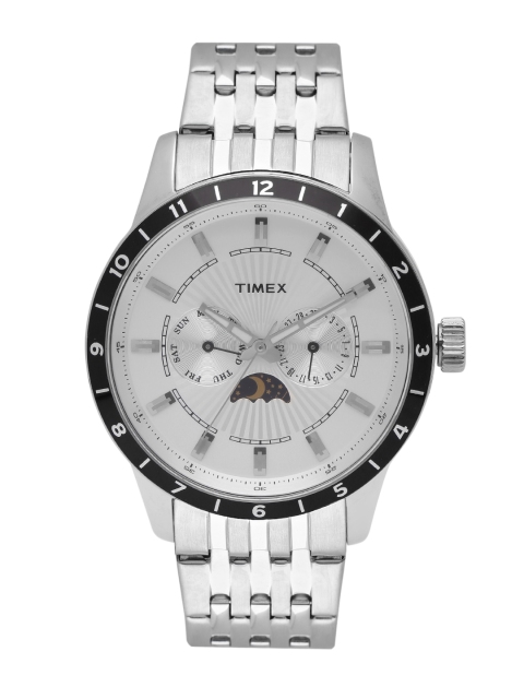 

Timex Men Silver-Toned & White Analogue Watch TWEG14704