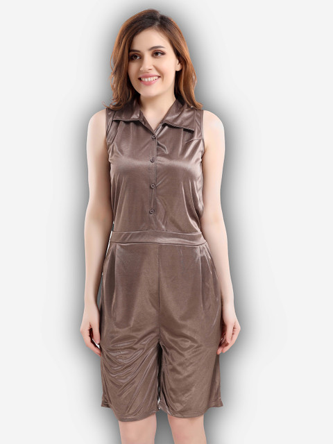 

Romaisa Coffee Brown Nightdress