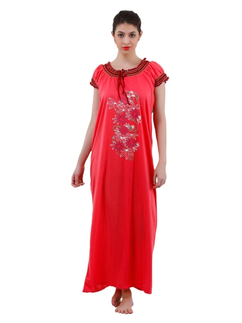 

Romaisa Pink Printed Maxi Nightdress