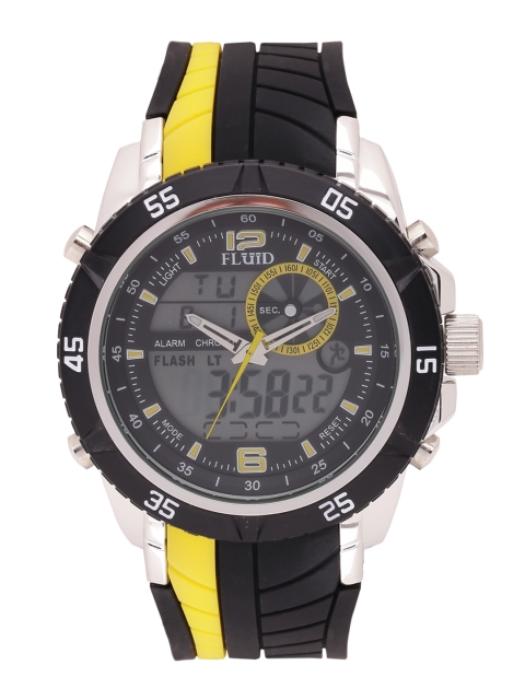 

FLUID Men Black Analogue and Digital Watch FL-1129
