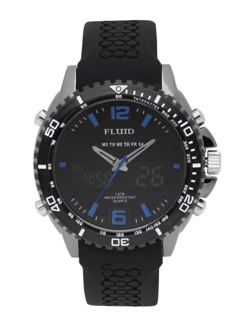 

FLUID Men Black Multifunction Analogue & Digital Watch FL-1124