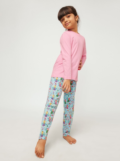

frangipani Girls Pink & Blue Top with Trousers