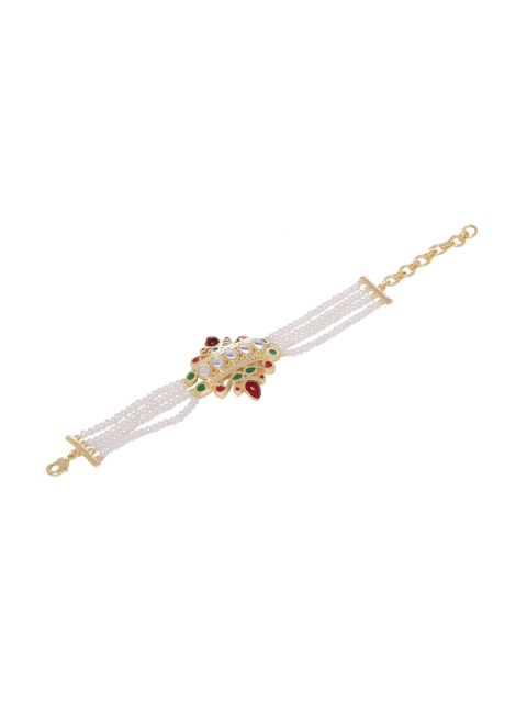 

Studio Voylla Gold-Toned & White Embellished Bracelet