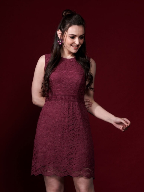

Style Island Women Maroon A-Line Dress