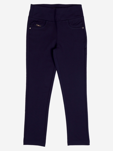 

Albion Girls Navy Blue Solid Jeggings