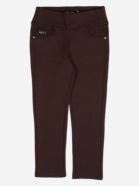 

Albion Girls Brown Solid Jeggings
