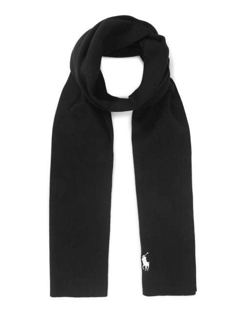 

Polo Ralph Lauren Men Black Cotton Scarf
