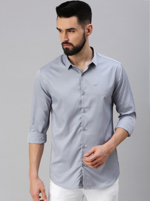 

SHOWOFF Men Silver-Toned Comfort Casual Shirt