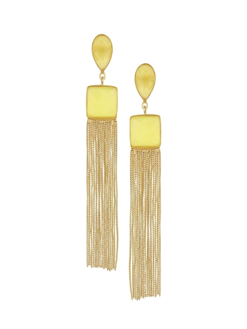 

Runjhun Yellow Contemporary Drop Earrings