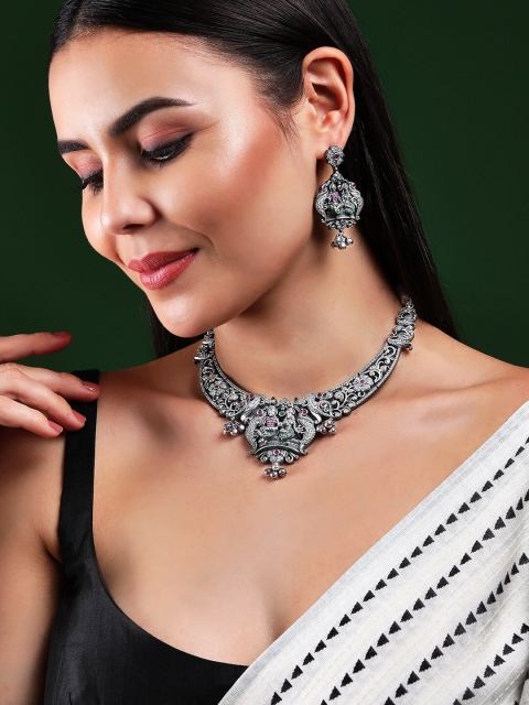 

Rubans Silver-Plated Oxidised Jewellery Set