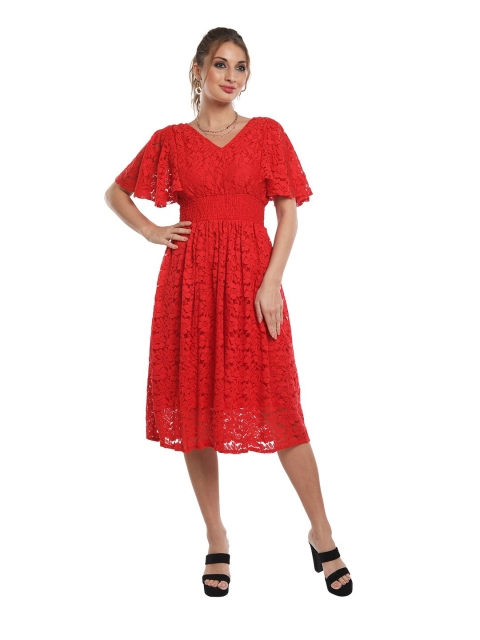

La Aimee Red Midi Dress