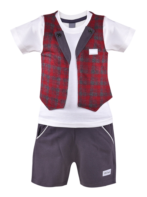 

Wish Karo Boys Red & White Printed T-shirt with Shorts